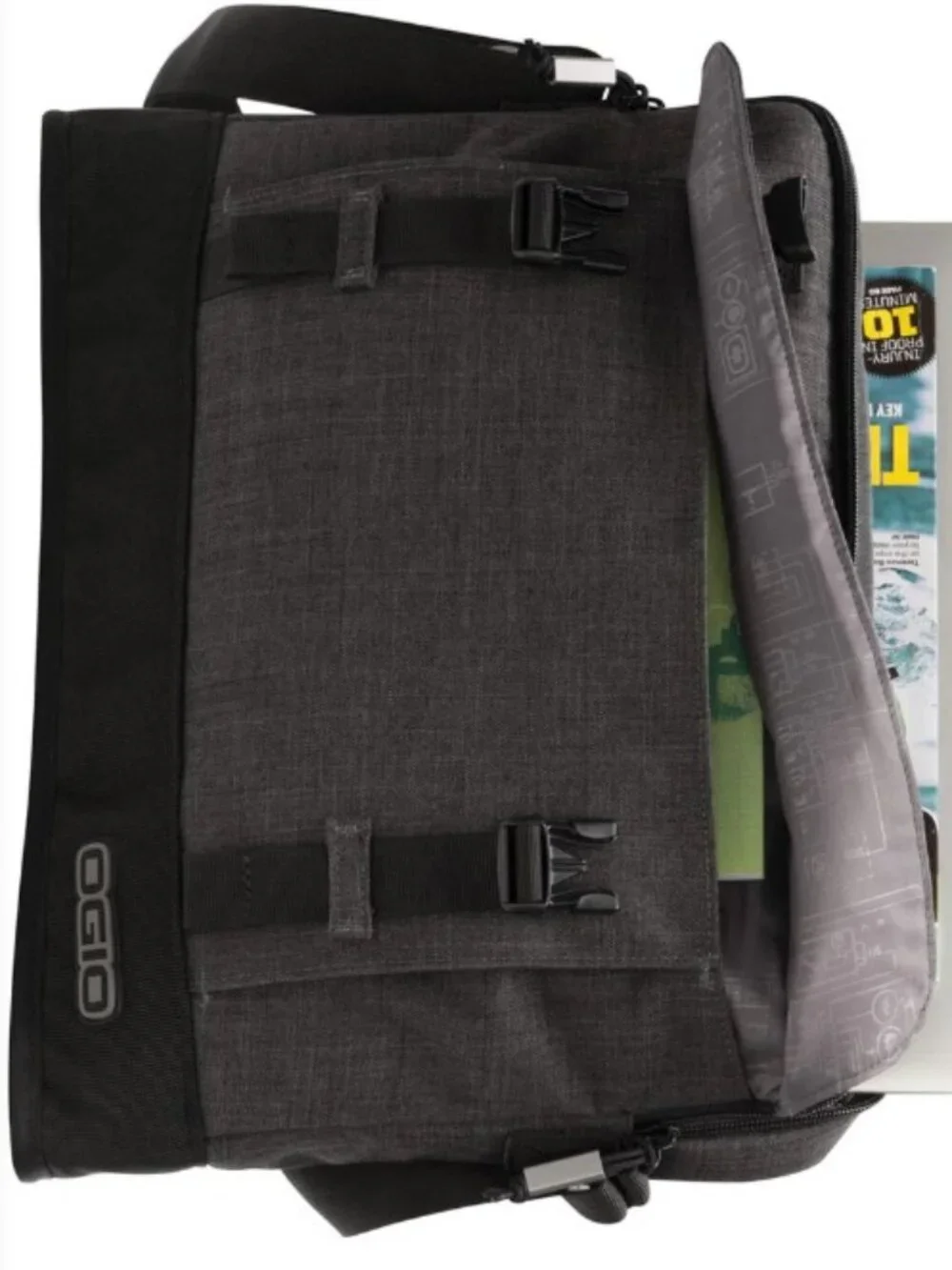 OGIO Apex 15 Heather Grey Slim Case Messenger Laptop Bag NWOT Gorpcore